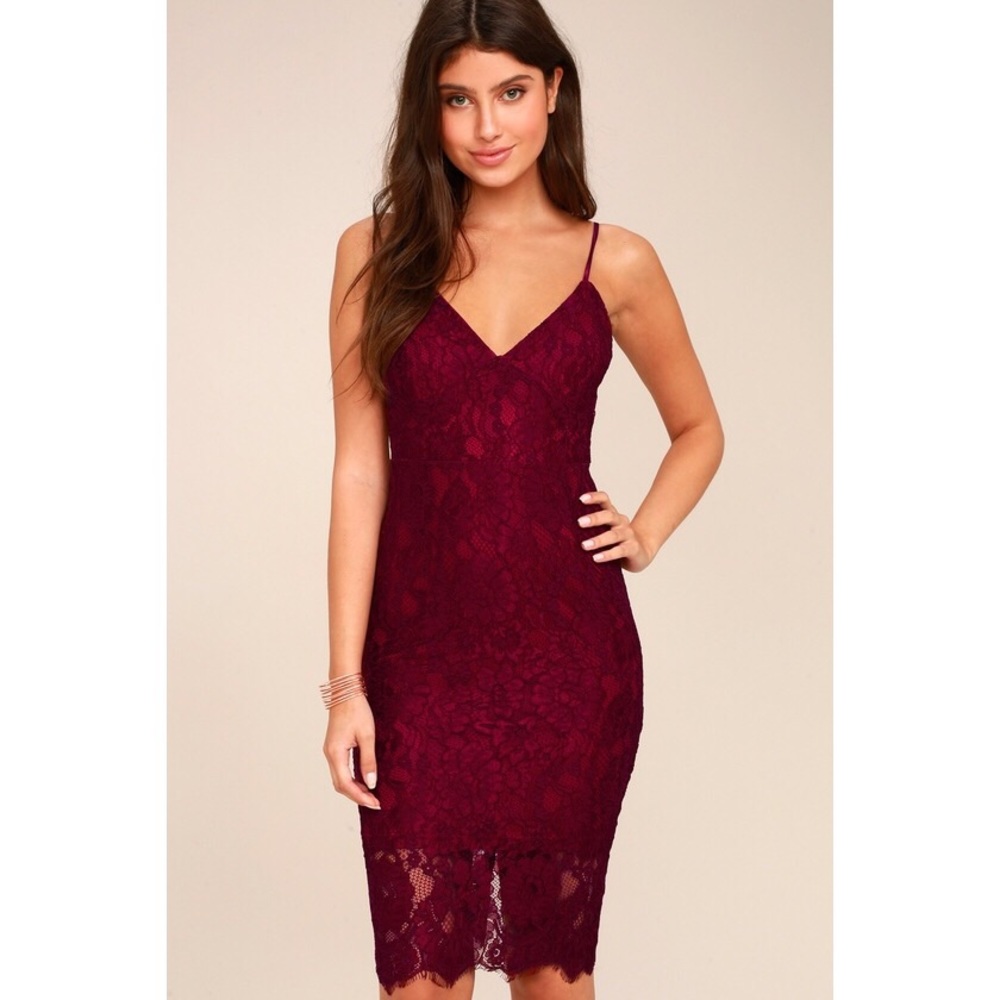 Lulus Lace Midi Dress